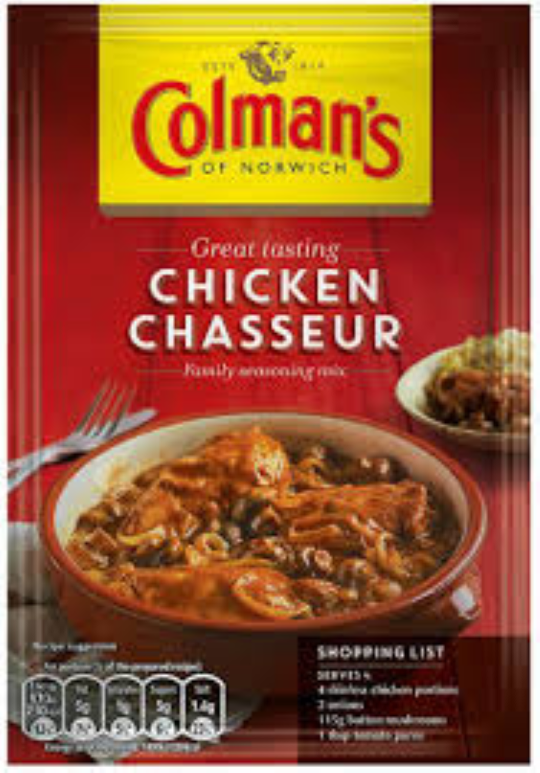 COLMANS CHICKEN CHASSEUR 43G